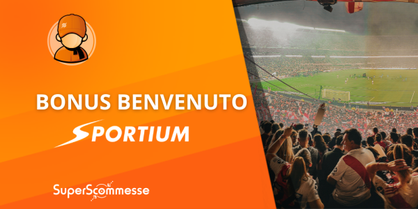 Sportium Bonus benvenuto, fino a 100€ su primo deposito scommesse