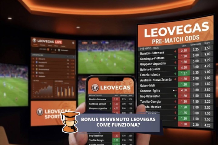 Leovegas bonus benvenuto Sport fino a 1250 euro + 100 Free Spins