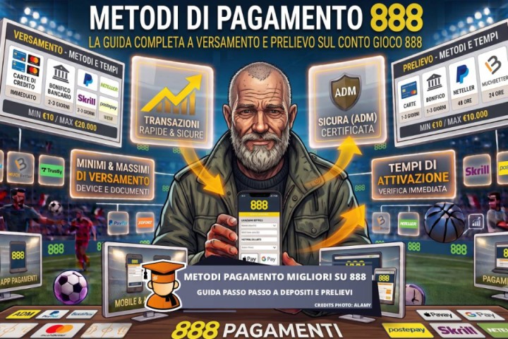 Come effettuare depositi e prelievi su 888