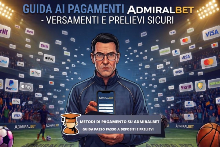 AdmiralBet ricarica e prelievi, la guida ai metodi di pagamento