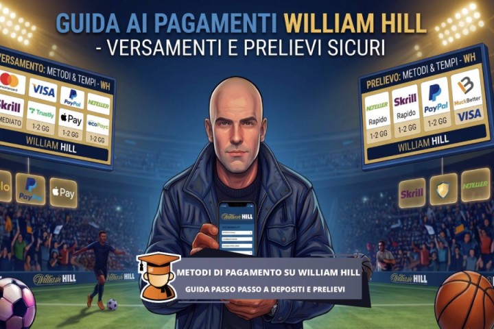 La ricarica William Hill step by step e il prelievo sul sito con metodi e tempi