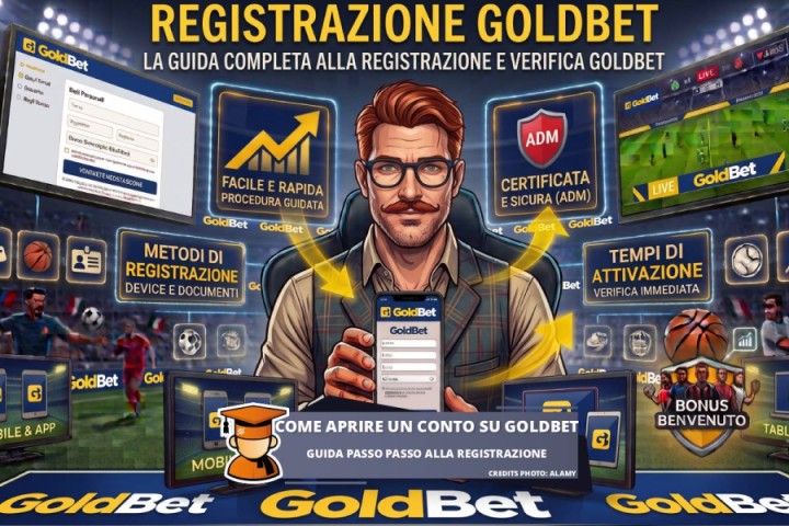 Aprire conto su Goldbet con SPID e CIE, ecco i passi per la registrazione
